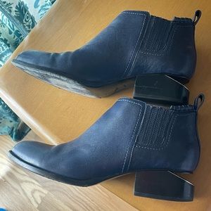 Alexander Wang Kori Indigo Blue Silver Lift Heel